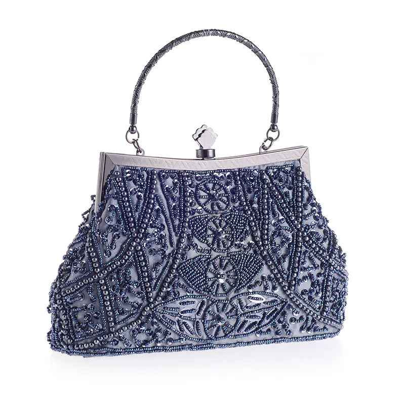 High-end Retro Beaded Hand-held Evening Bag for Women