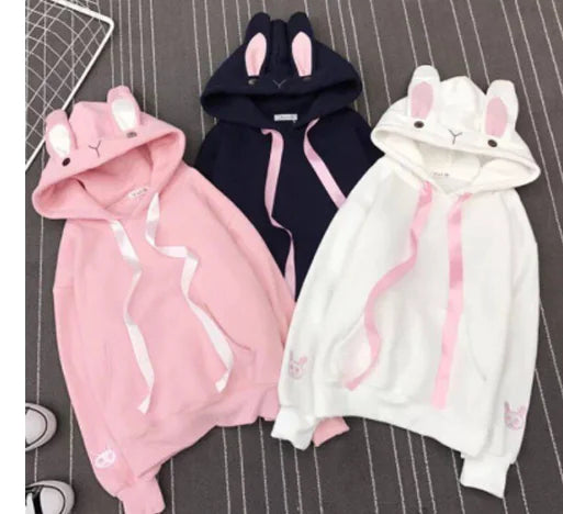 Plum Blossom Printed Hooded Sweatshirt for Girls