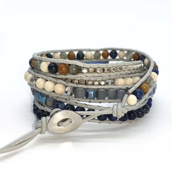 Handwoven Leather Bohemian Multi-Layer Bracelet