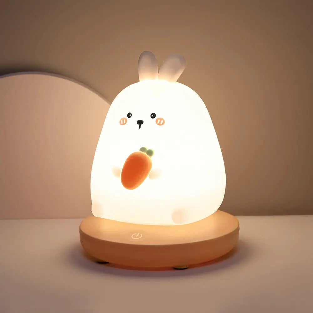 Cute Animal Shape USB Silicone Night Light for Kids