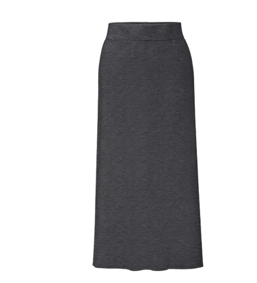 Mid-Length High-Waist Plus Size Split Skirt
