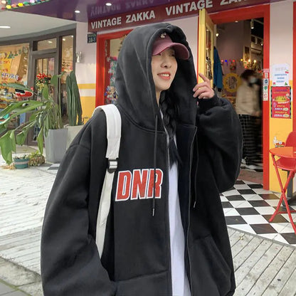 Hooded Loose Top Cardigan Sweater for Women