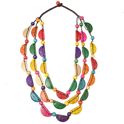 Bohemian Multi-Layer Coconut Shell Necklace for Women