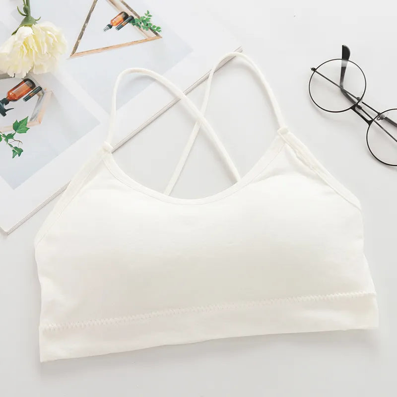 Seamless Double Cross Shoulder Strap Sport Bra