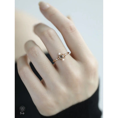 Simple Gold-Plated Ring for Women's Fashion