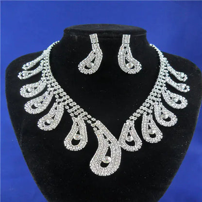 Popular Stage Necklace and Bridal Rhinestone Set