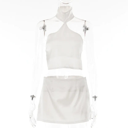 2022 Autumn Women's Sexy Backless Two-Piece Set