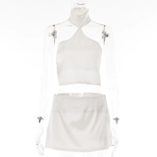 2022 Autumn Women's Sexy Backless Two-Piece Set