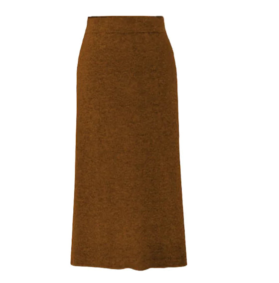 Mid-Length High-Waist Plus Size Split Skirt