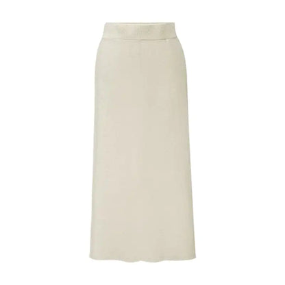 Mid-Length High-Waist Plus Size Split Skirt