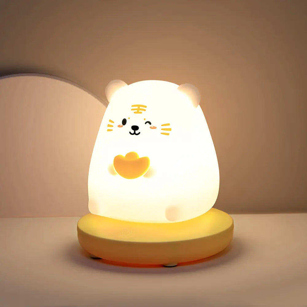 Cute Animal Shape USB Silicone Night Light for Kids