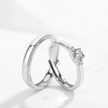 Diamond Couple Rings - Special Design Commemorative Gift