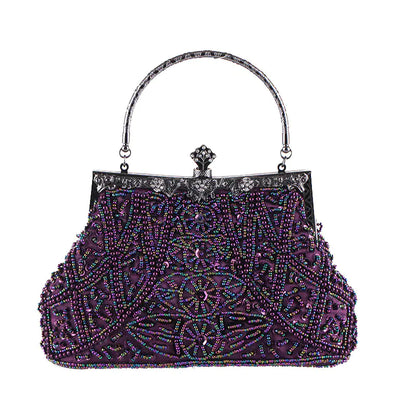 High-end Retro Beaded Hand-held Evening Bag for Women