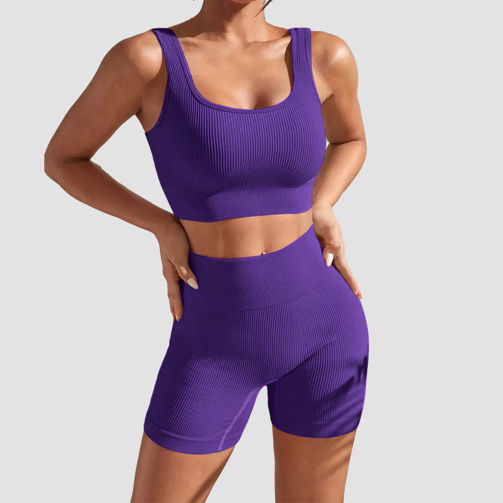 Seamless Women's Yoga Set with High-Waisted Leggings