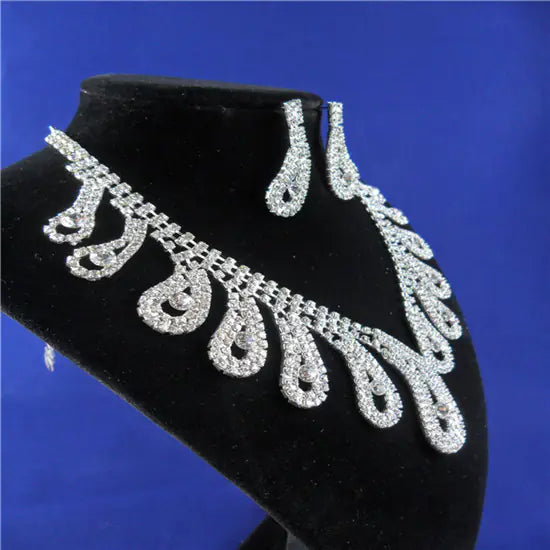 Popular Stage Necklace and Bridal Rhinestone Set