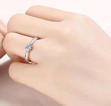 Diamond Couple Rings - Special Design Commemorative Gift