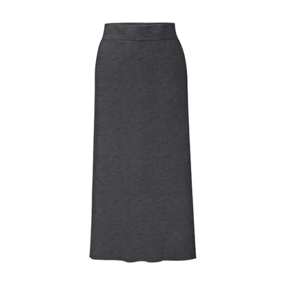 Mid-Length High-Waist Plus Size Split Skirt
