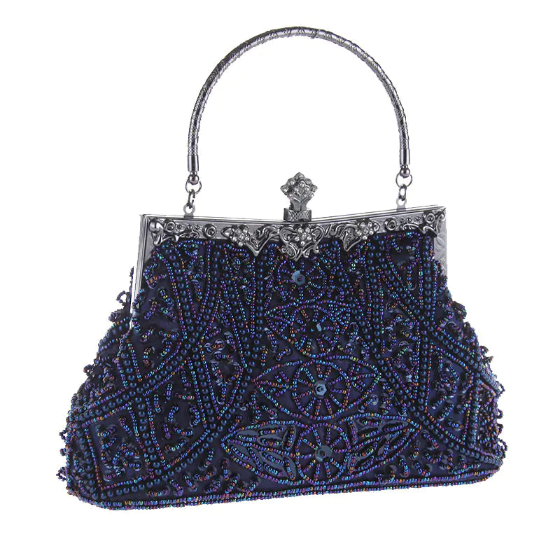 High-end Retro Beaded Hand-held Evening Bag for Women