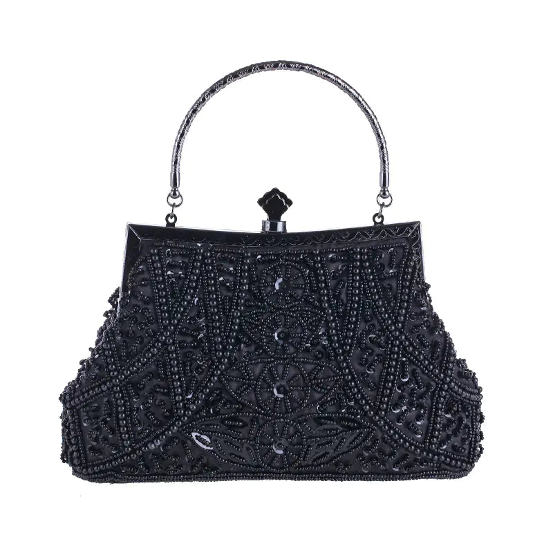High-end Retro Beaded Hand-held Evening Bag for Women