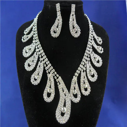 Popular Stage Necklace and Bridal Rhinestone Set