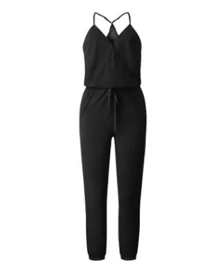 Summer Sexy V-Neck Pocket Jumpsuit for Women