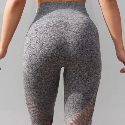 Yoga Pants with Mesh Panels for Women (7/8 Length)