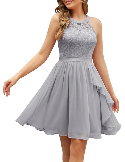 Wedtrend Womens Cocktail Dress Short Bridesmaid Dresses Modest Homecoming Dress for Party WT0213Grey3XL