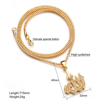Religious Allah Pendant Necklace for Muslims