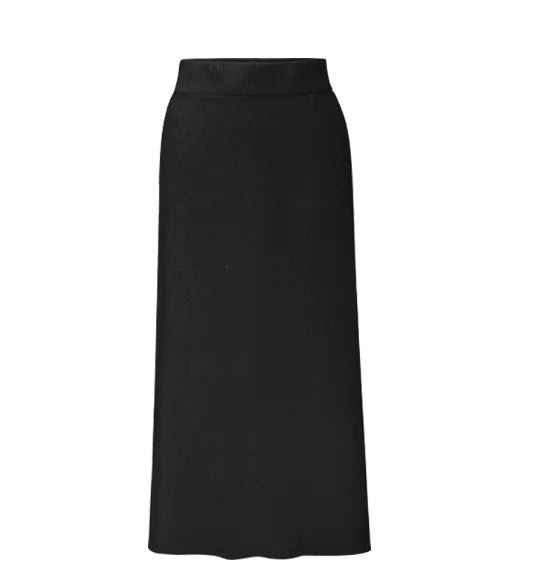Mid-Length High-Waist Plus Size Split Skirt