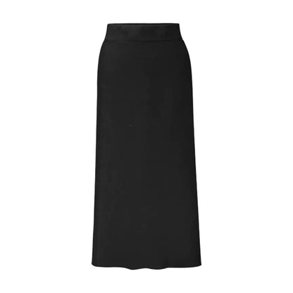 Mid-Length High-Waist Plus Size Split Skirt