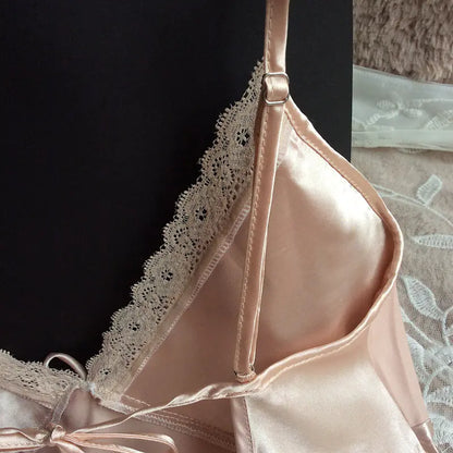 Women's Silk-Feel Cami Top and Shorts Pajama Set